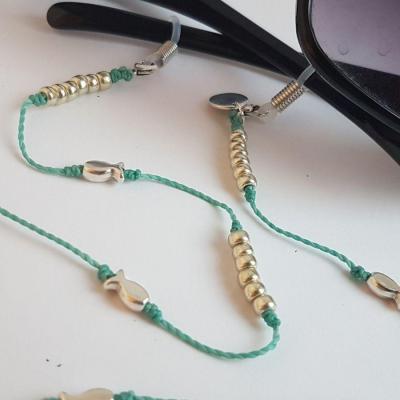 Chaîne de lunettes ALCUDIA turquoise et argent