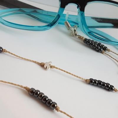 Chaîne de lunettes DEIA vanille, bleu et argent
