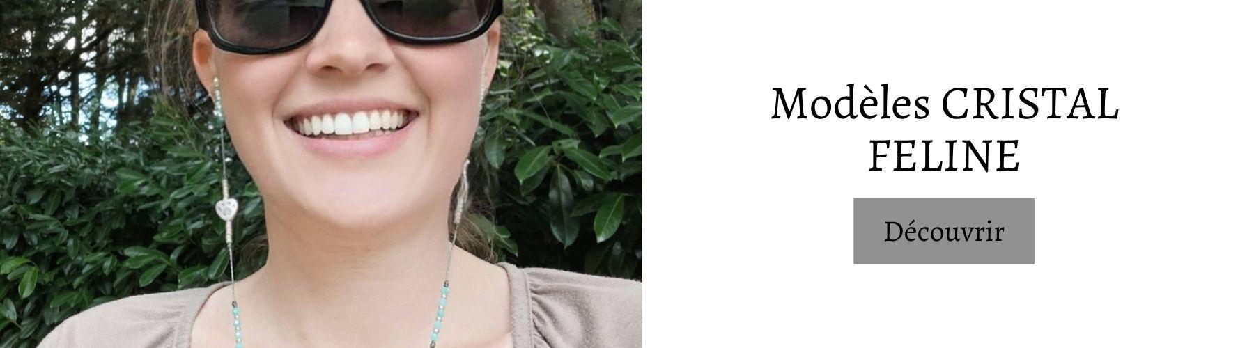 Chaines de lunettes modeles cristal feline 1