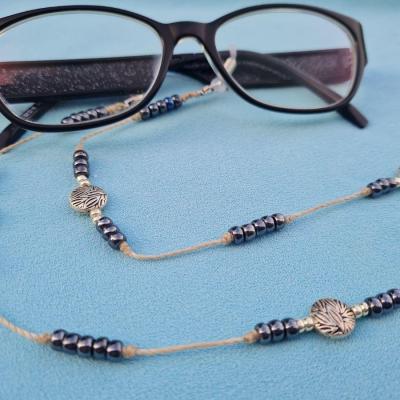 Chaîne de lunettes BONAIRE bleu et argent