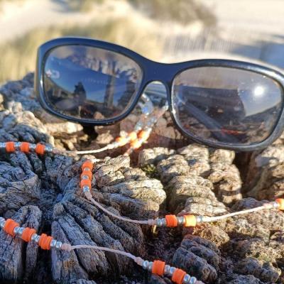 Chaîne de lunettes CAVALAIRE orange et argent