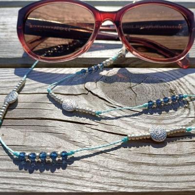 Chaîne de lunettes CRISTAL SOLLER  bleu et argent