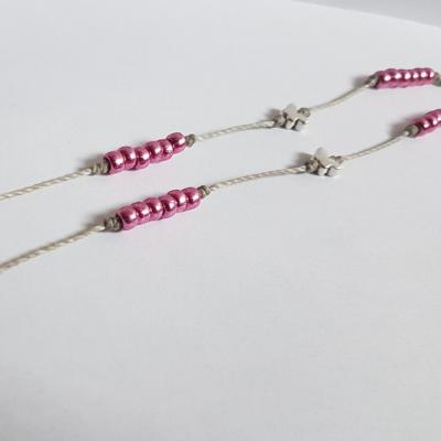 Chaîne de lunettes DEIA gris, rose et argent
