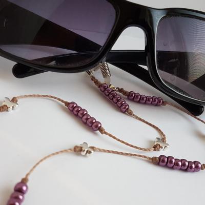 Chaîne de lunettes DEIA vanille, violet et argent
