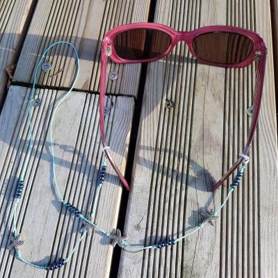 Chaîne de lunettes ESTRELLA bleu givré, bleu et argent