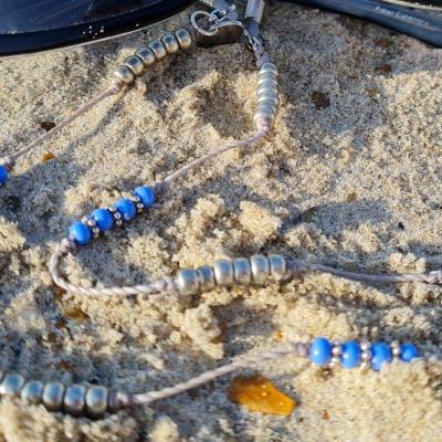 Chaîne de lunettes FIGUERA gris, bleu et argent