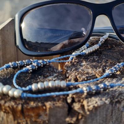 Chaîne de lunettes LLOSETA bleu jeans, bleu et argent