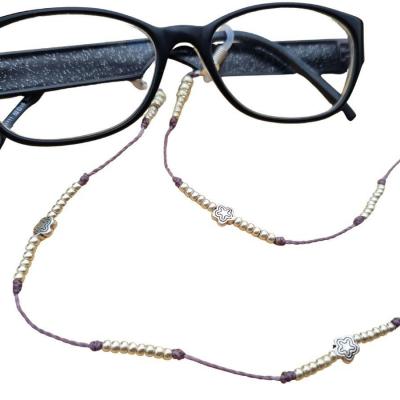 Chaîne de lunettes SALOU mauve et argent