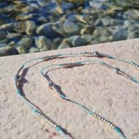 Chaine lunettes ocolia lotus turquoise 42 2 5