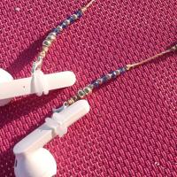 Cordon ecouteurs sans fil ocolia cristal formentor bleu argent 98 4 6