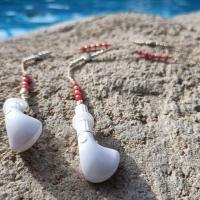 Cordon ecouteurs sans fil ocolia cristal formentor rouge argent 98 2 2