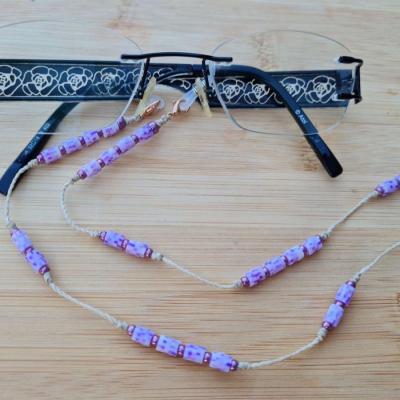 Chaîne de lunettes ALARO vanille et violet