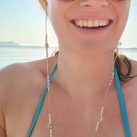 Cordon lunettes ocolia cristal cosmos bleu clair 83 4 4