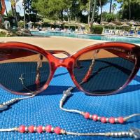 Cordon lunettes ocolia cristal formentor rouge argent 98 2 7