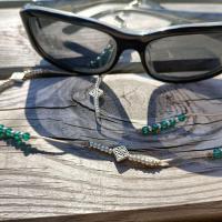 Cordon lunettes ocolia cristal rhodes vert argent 97 1 4