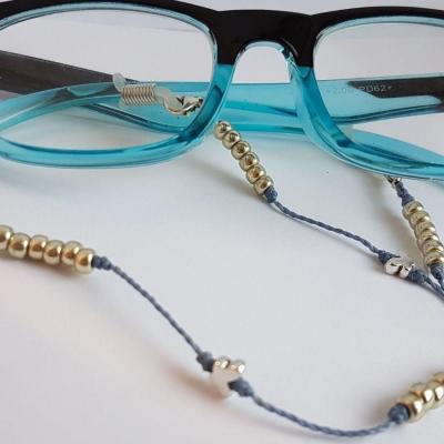 Chaîne de lunettes DEIA bleu et argent
